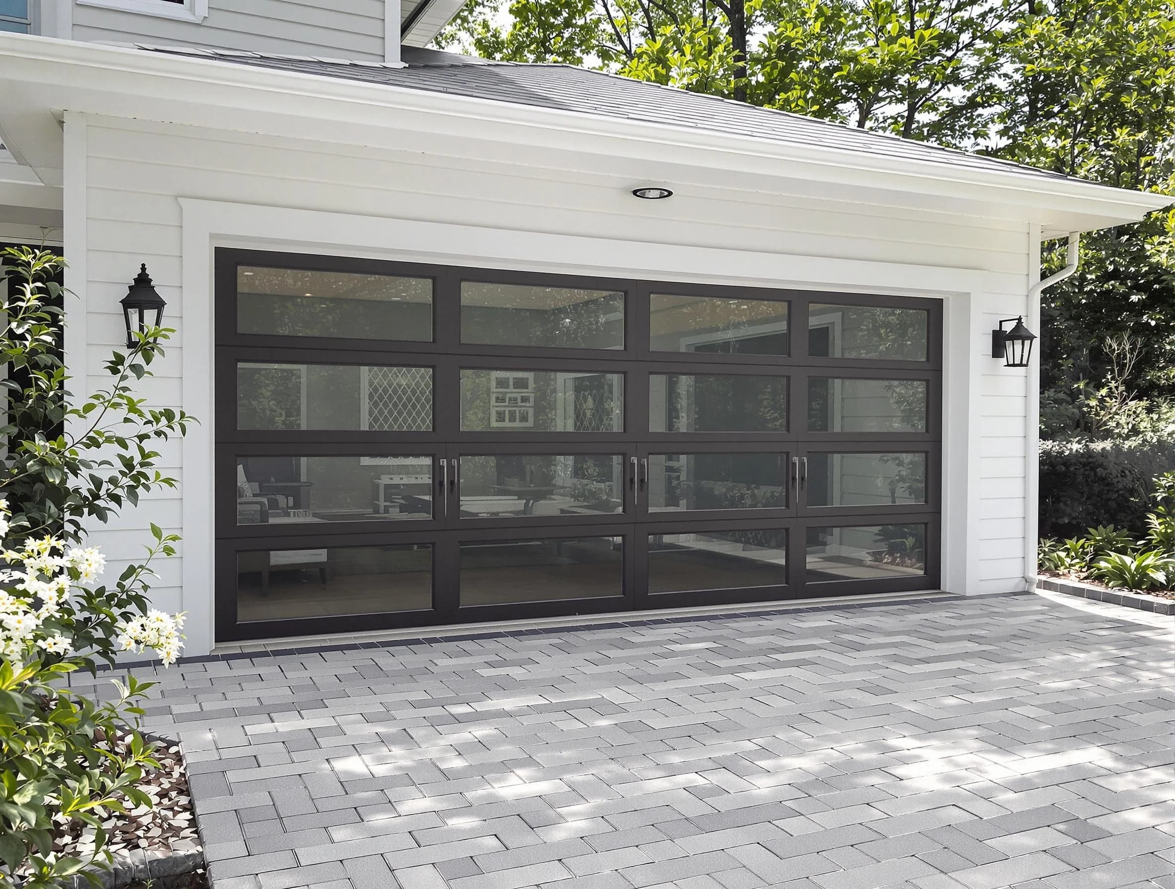 Spotsylvania Courthouse Garage Door Repair design specialist presenting custom garage door options to Spotsylvania Courthouse homeowner