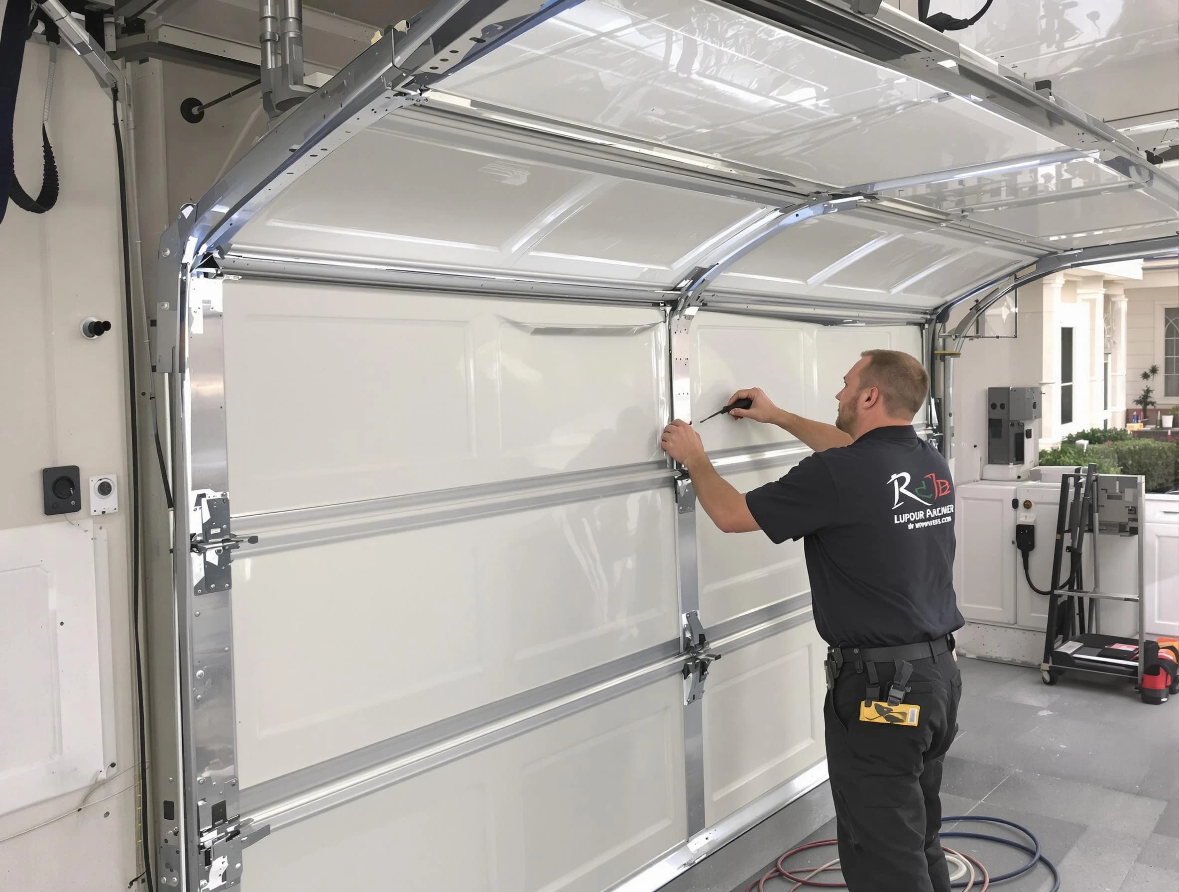 Spotsylvania Courthouse Garage Door Repair professional performing panel repair in Spotsylvania Courthouse