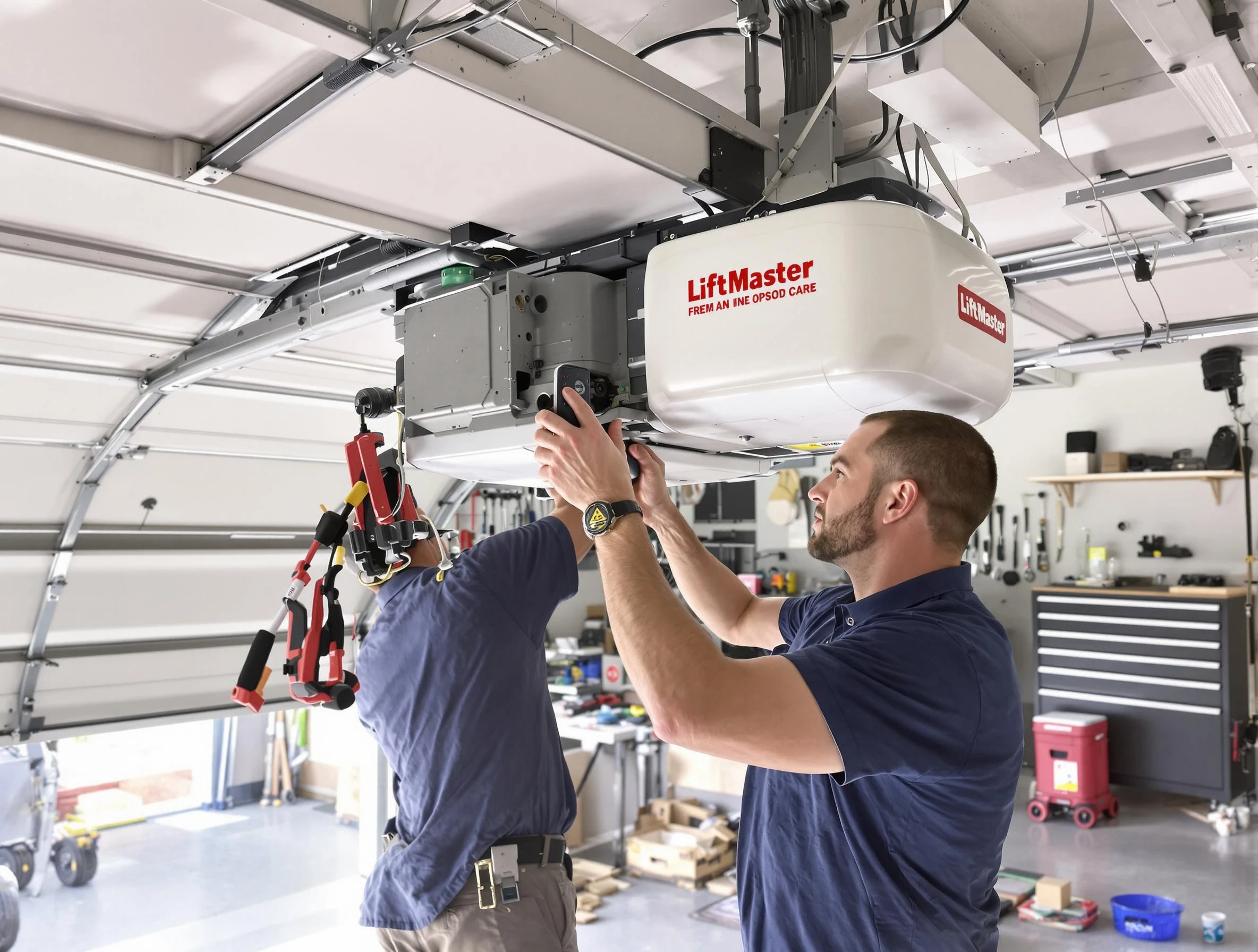 Spotsylvania Courthouse Garage Door Repair technician performing advanced diagnostics on garage opener in Spotsylvania Courthouse